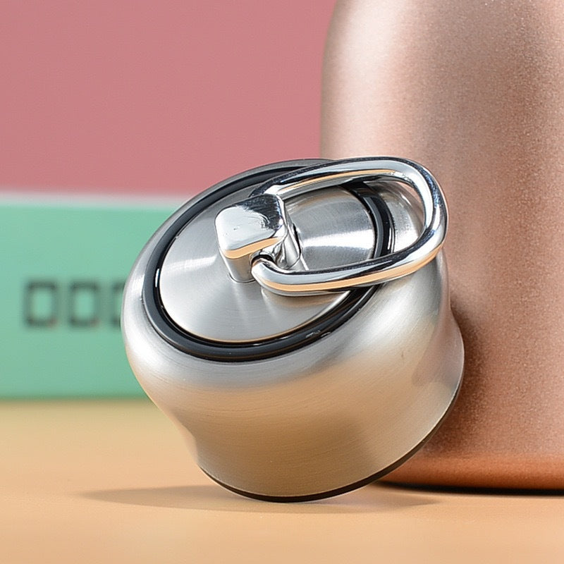 Bouchon en acier inoxydable avec anneau de transport, compatible gourde isotherme 350 ml