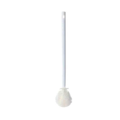 Brosse de nettoyage blanche à long manche avec tête en mousse, parfaite pour nettoyer l’intérieur des gourdes et bouteilles réutilisables
