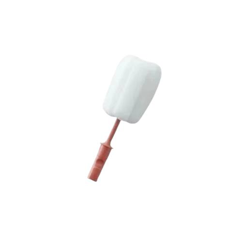 Tête de brosse de nettoyage rose avec éponge blanche, accessoire remplaçable pour nettoyer facilement les gourdes et bouteilles